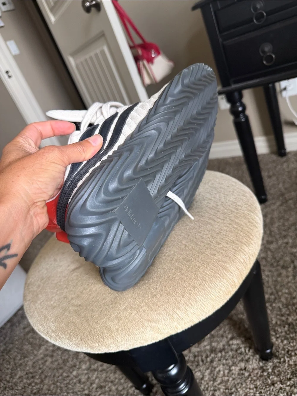 adidas Sobakov Off White Core Black Raw Amber